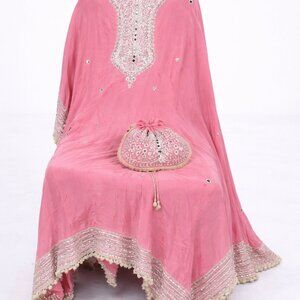 Women’s Pink Kaftan BRAND NEW Ethnic Outfit, Party Wear, India Size XL (US-L)